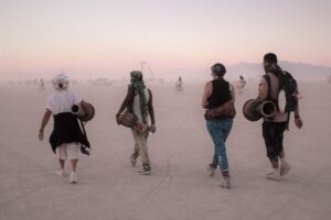 Burning Man drummers